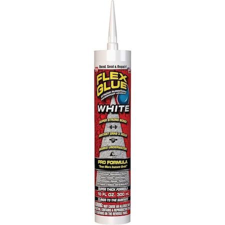 Flex Glue 10 Oz. White Multi-Purpose Adhesive GFSTANR10